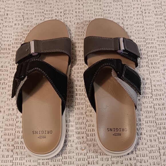 Earth Origins women's 'Vesper' adjustable suede slide comfort sandals sz 9 M - Picture 3 of 13